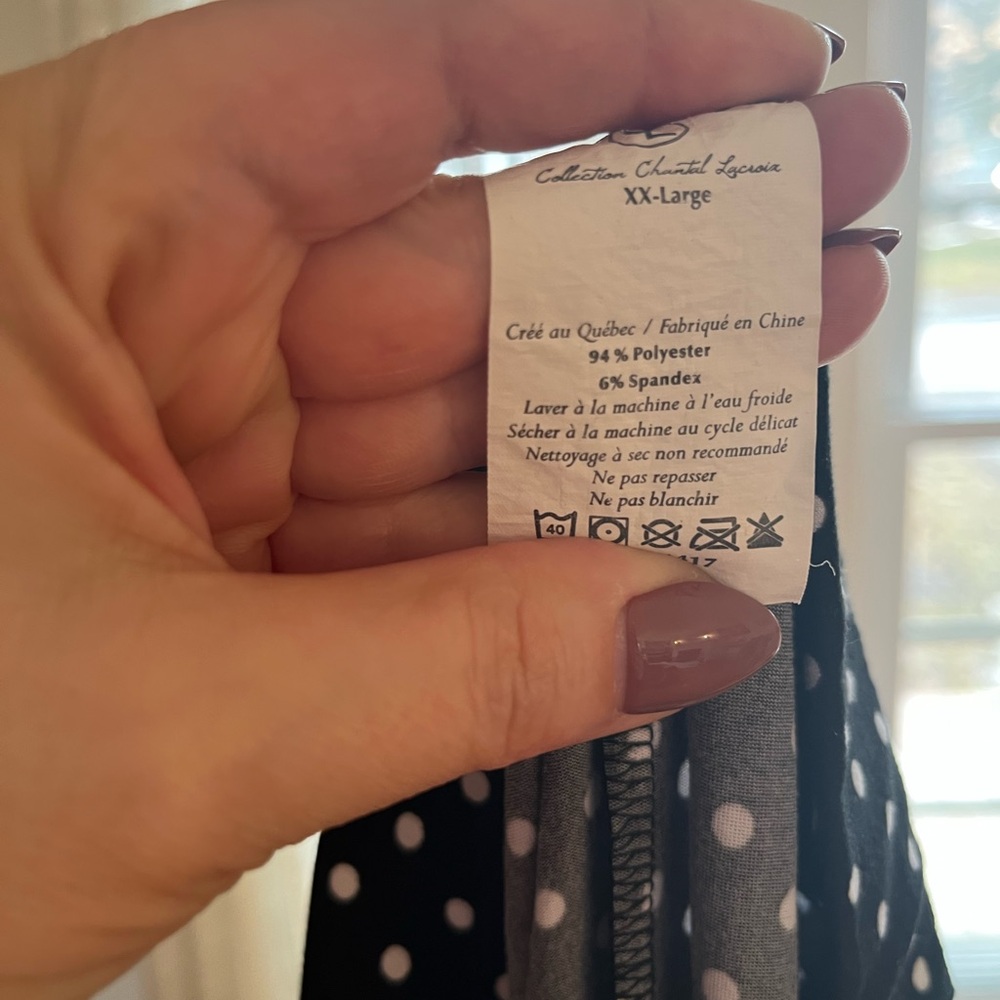 Black Polka Dot XX-Large Pyjama Pants with White Dots